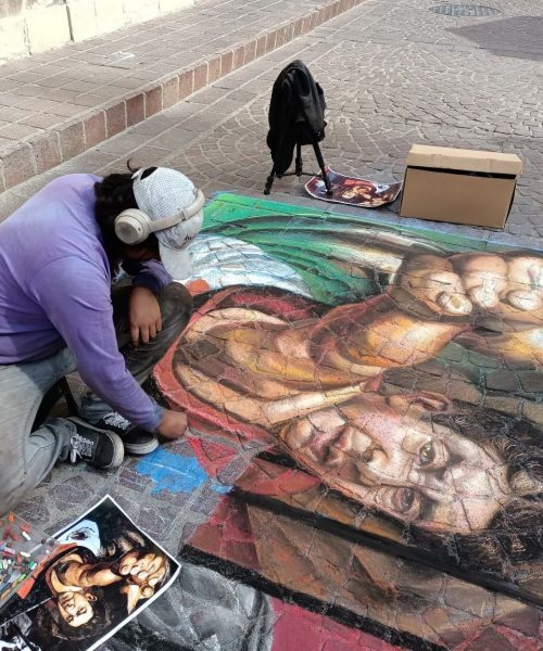 Cierra Madonnari con exhibición en la capital con el tema “Identidad y tradiciones de Guanajuato”