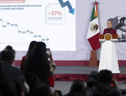 Homicidios dolosos disminuyen 37% de septiembre 2024 a noviembre 2025: Gobierno Federal