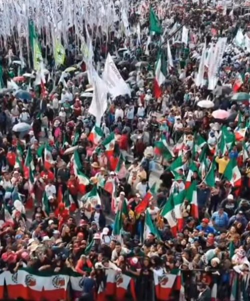 Más de 600 mil asistentes se reúnen en el Zócalo en apoyo a Claudia Sheinbaum