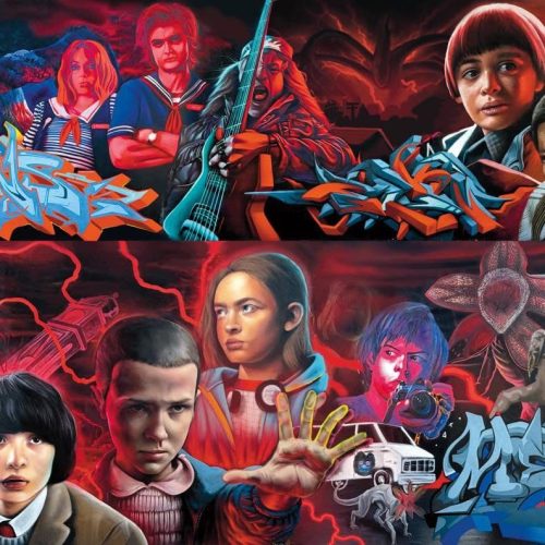 Impulsan el talento juvenil con mural inspirado en la serie Stranger Things