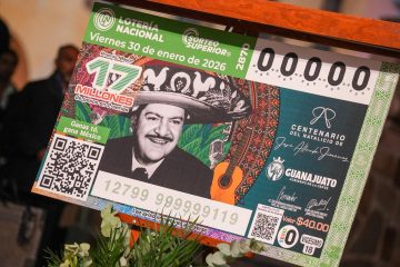 Lotería Nacional realiza sorteo en Dolores Hidalgo para rendir homenaje a José Alfredo Jiménez