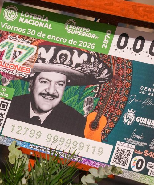 Lotería Nacional realiza sorteo en Dolores Hidalgo para rendir homenaje a José Alfredo Jiménez