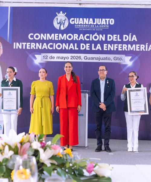 Gobernadora reconoce labor de profesionales de la enfermería en Guanajuato