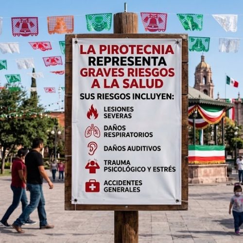 Llaman a población a evitar el uso de pirotecnia durante las Fiestas Patrias