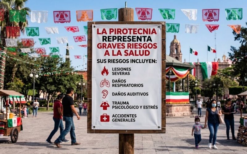 Llaman a población a evitar el uso de pirotecnia durante las Fiestas Patrias